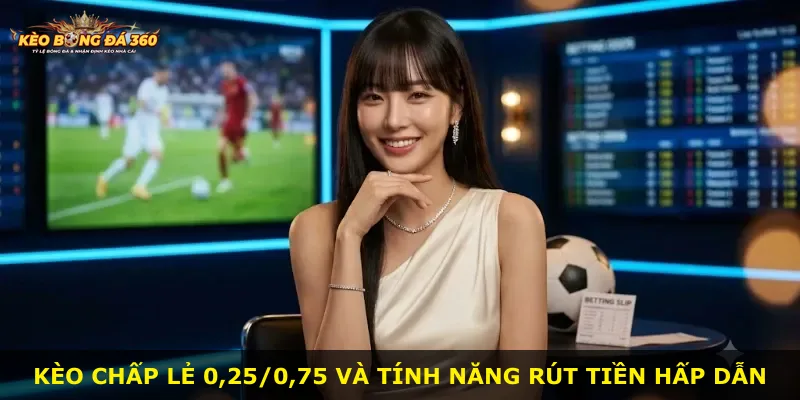 Kèo chấp lẻ 0,25/0,75 và tính năng rút tiền hấp dẫn